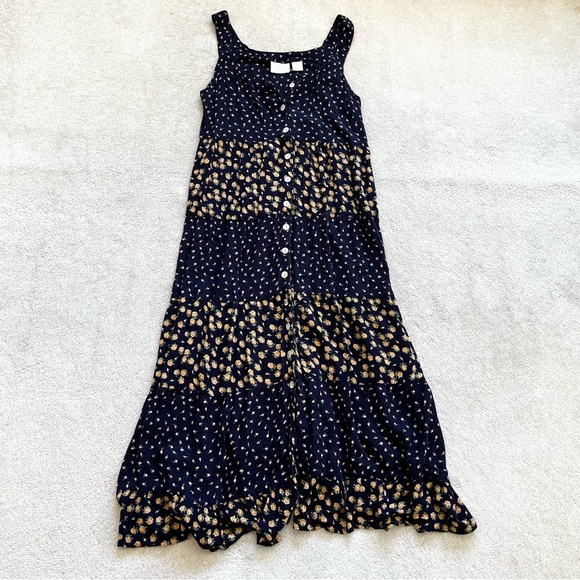 GO SOFTLY DITSY FLORAL MIDI/MAXI DRESS SMALL BOHO PRAIRIE COTTAGECORE FEMININE - Picture 9 of 9